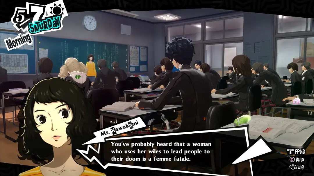 课堂:You've probably heard that a woman who uses her wiles to lead people to their doom is a femme fatale