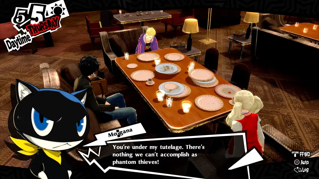 Morgana:You are under my tutelage. There's nothing we can't accomplish as phantom thieves!